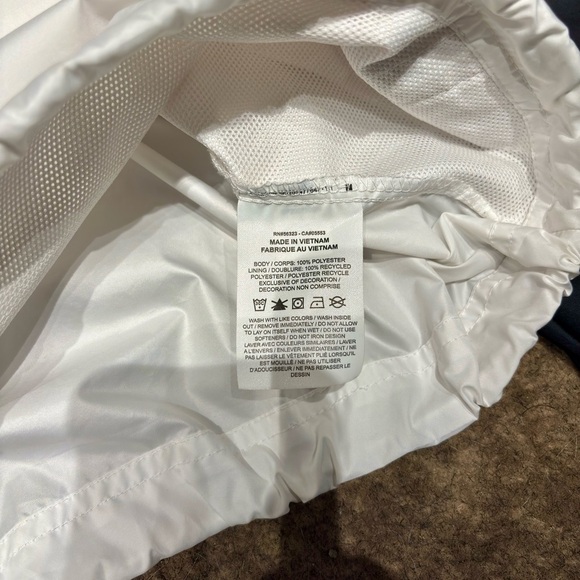 Nike Cropped Windbreaker Jacket – Black & White – Women’s Large - Picture 5 of 6